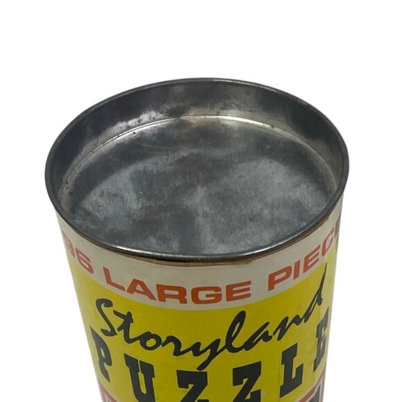 Vintage 1970s Hansel & Gretel HG Toys 10" by 14" Puzzle in Metal Tube - Complete - Picture 2 of 5